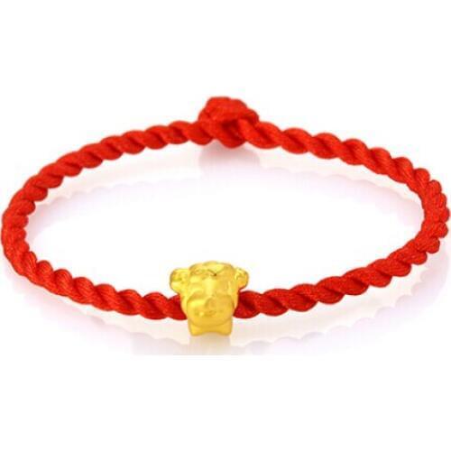 August 999 24k Yellow Gold Sheep Bracelet 0.71g