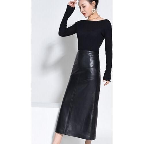 New Womens Clothing 2020 Black Skirt Pencil With High Waist Slim Skirts Ladies Elegant Long Skirt Office Plus Size Lange Rok 2XL