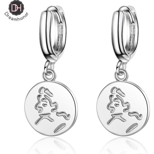 Dreamhonor Korean Style Fashion 925 Sterling Silver Portrait Clip Earrings Jewelry For Women Gift Accessory
