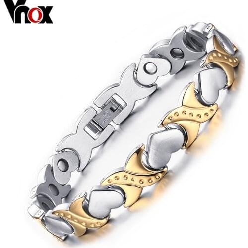 Hot sale healthy care bracelets bangles for women jewelry energy magnetic bracelet for women heart hand chain free shipping