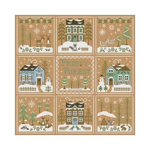 CCN Magazine-Winter Forest Counted Cross Stitch 11CT 14CT 18CT DIY Chinese Cross Stitch Kits Embroidery Needlework Sets