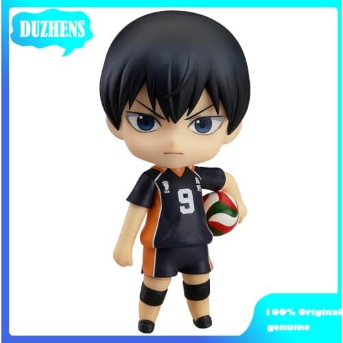 100% Original Haikyuu!! Tobio Kageyama black school uniform Q version figma Action Figure Anime Figure Model toys Doll Gift
