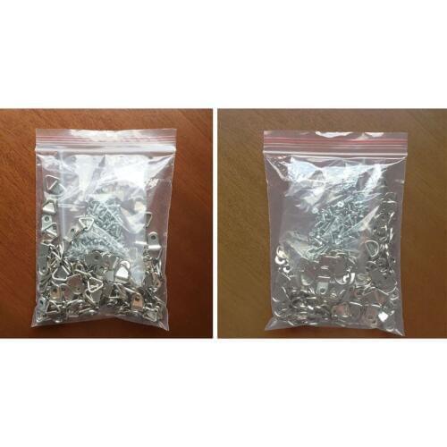 100pcs D Ring Hanging Picture Frame Strap Hanger Hooks Oil Painting Mirror Hanger with 100 Screws
