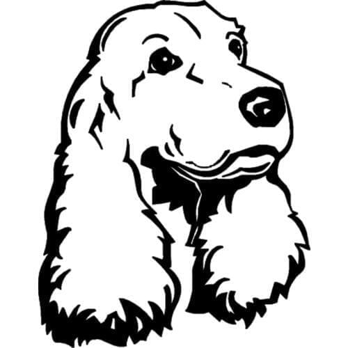 12.6*16CM Cocker Spaniel Dog Car Stickers Lovely Vinyl Decal Car Styling Motorcycle Decoration Black/Silver S1-1005