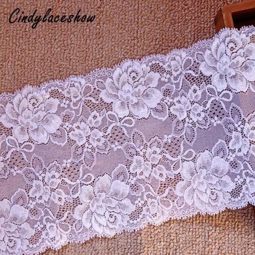 16.5cm Width Apparel Stretch Elastic Lace Trims Ribbon Purple Sewing Lace Fabrics Underwear Garment Clothes Bra Accessories DIY