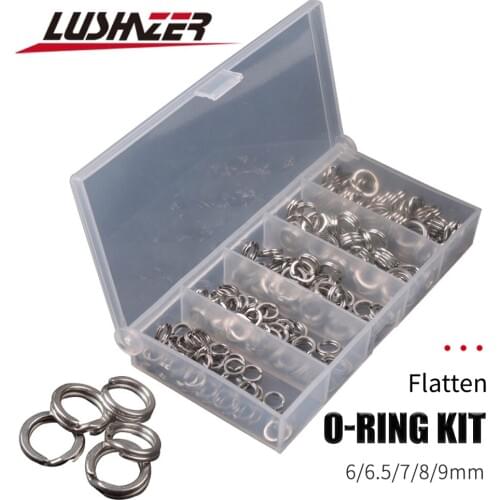 200pcs Stainless Steel Split Ring Assorted Fishing Tackle Fishing Rings for Blank Lures Crankbait Hard Bait fishing accessoies