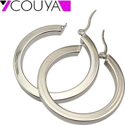 2017 Earrings For Women Fashion Jewelry Wholesale Trendy 20/30mm inside diameter Silver Color Round Hollow Hoop Earrings