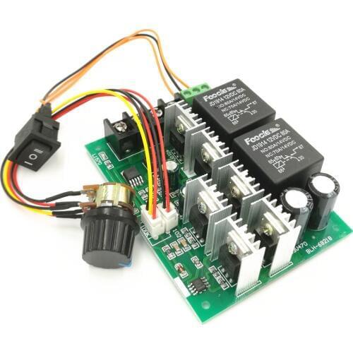 50PCS/LOT Powerful PWM DC 12v / 24v / 36v / 48v 40A motor speed controller with reverse switch(6.5)
