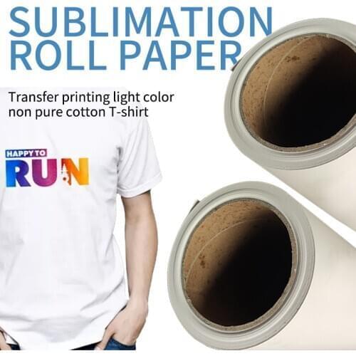 90g 70cm×50m white light transfer paper roll sublimation Heat Sublimation transfer printing paper drum for heat transfer ink
