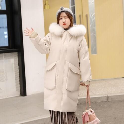 White coat for women, plus size, winter womens Korean down jacket, chaqueta Mujer 803 yy1266