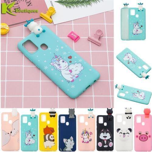 A21S SM-A217F Case On sFor Samsung Galaxy A21 s A 21S A 21 S SM-A217F/DS A217F/DSN Back Cover DIY 3D Cartoon Doll Toy Etui Girl