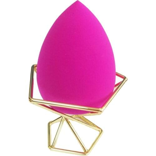 Home Organizer Makeup Sponge Puff Rack Holder Metal Bracket Makeup Puff Rack Cosmetic Holder Puff Drying Tool Home Storage1PC