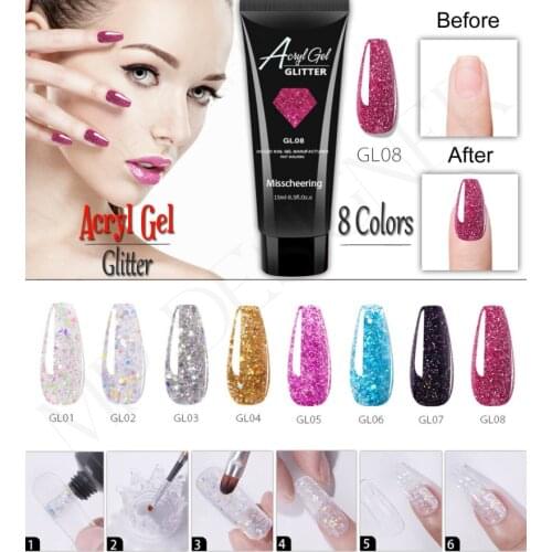 Crystal Nail Gel For Nails Extension Finger Nail Art Manicure Gel Nail Polish Varnish Hybrid 15ML UV Gel For Nails Art Design