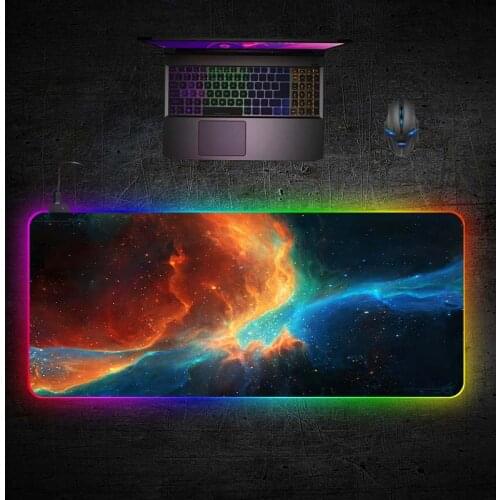 Gaming Mouse Pad Computer Mousepad RGB Large Mouse Pad Gamer XXL Mouse Carpet Big Mause Pad PC Desk Play Mat with Backlit