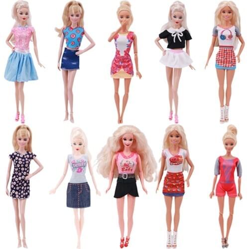 Doll Dress For Barbies Skirts Two-Piece Suits And Sport Suits Clothes Accessories For Girls Toy Gifts
