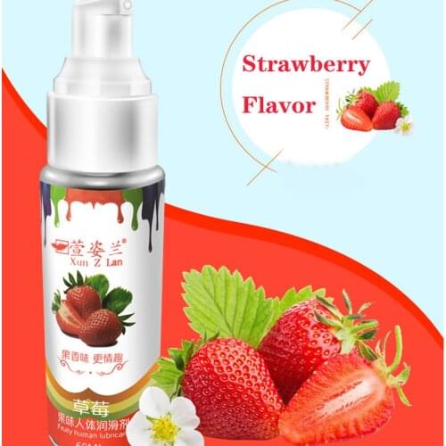 Sex Lubricant 60ml Lubricant Water-based Strawberry Sex Oil Vaginal and Anal Gel Adults Sex Product