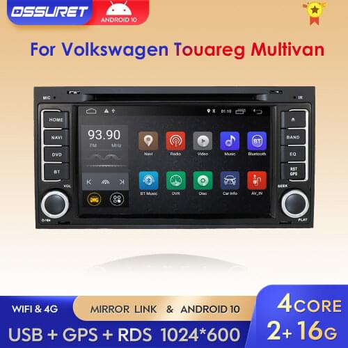 7"HD IPS Android 10.0 Car GPS navigation for Volkswagen Touareg Multivan wifi 3g bluetooth Radio stereo multimedia