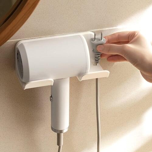 Bathroom Hair Dryer Shelf No Need PunchToilet Hair Dry Holder Multifunction Wall Shelves For Bathroom Shower Accessories