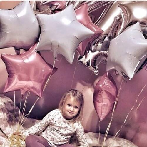 10pcs/lot 18 inch Five-pointed star foil balloon baby shower wedding childrens birthday party decorations kids balloons globos