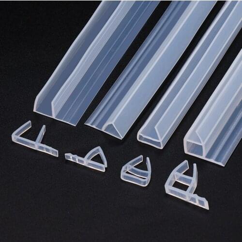 4M Silicone Rubber Window Sealing strips F U h Shape Door Weather Strip Draft Stopper For Shower Room Acoustic Panel 6/8/10/12mm