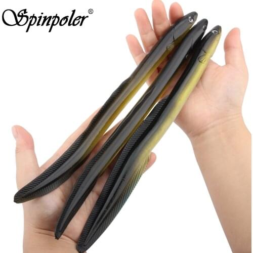 Spinpoler 58.8g 29.5cm Electric Eel Soft Bait Loach Eel Fishing Lure Silicone Artificiali Pesca Fishing Products China 1 Pieces