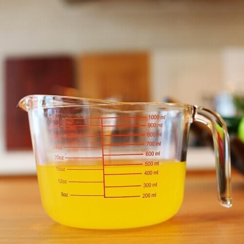 Glass measuring Cup With Graduation Baking Heat-resistant Graduation Glass Microwave Heatable Measuring Cups Kitchen Accessories
