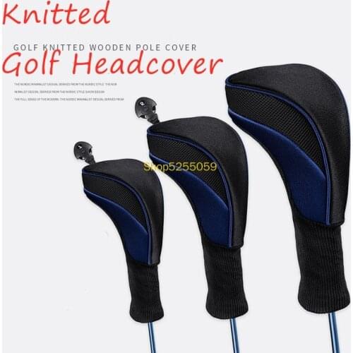 Knitted Golf Club Driver Fairway Wood Headcover Generic For Golf Club Driver Fairway Wood Head Protect Cover