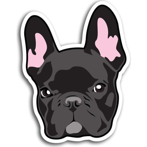 Personality Pink Car Sticker French Bulldog Dog Vinyl Stickers - Sticker Laptop Luggage Gift PVC 12.8cm X 10cm