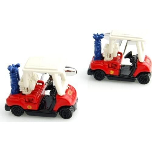YHPQ-0018 Novelty Vivid 3D Motorcycle,Motorbike,Golf Car Cufflinks - Factory Direct Wholesale