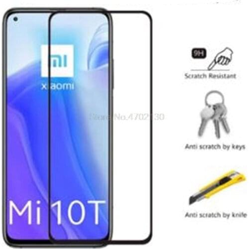 Full Cover Protective Glass For xiaomi mi10t lite Mi10 t light mi 10 t Pro Tempered Glass on xiomi 10t Mi 10t Screen Protector