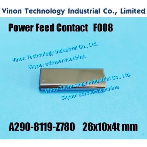 2pcs) A290-8119-Z780 26x10x4tmm Power Feed Contact F008 Lower for Fanuc iD,iE, Level Up (iD2) edm electrode pin F006-2(26) A290