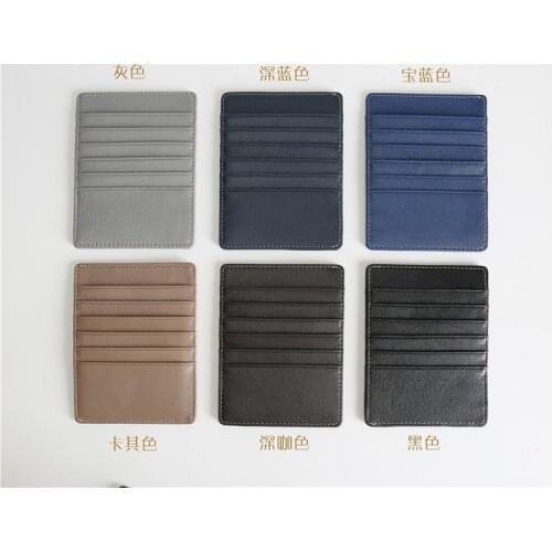 2021 Hot Leather Mens Card Holder Brand Sheepskin Wallet Card Holder Wholesale