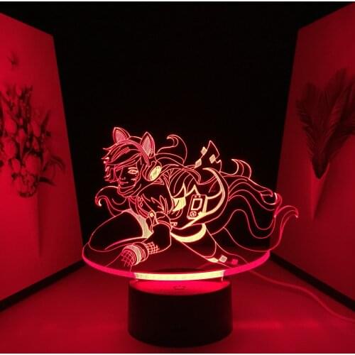 Game League of Legend 3D Light Ezreal Lamp for Gaming Room Decor Control Color Changing Table Lamp Unique Gift for Gamer
