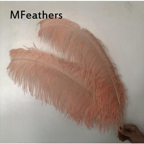 40-75CM 16-30 Inches Long Thick Rod Ostrich Plumes Dyed Champagne Pink Ostrich Feathers Natural Pluma For Carnival Customes Acce