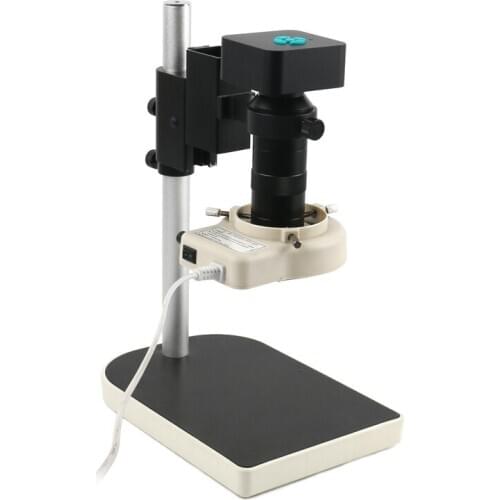 SONY IMX185 1080P HDMI Digital Video Microscope Camera Industrial + 56 LED Ring Light + 100X C mount Lens+ Stand For PCB