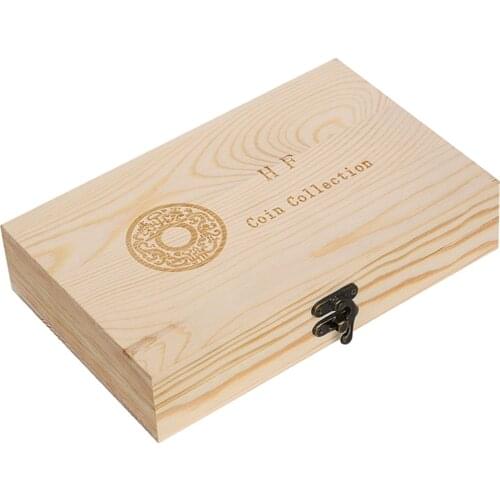 Banknotes Holder Coin Album Storage Cases Paper Money Protective Organizer Box Coin Wooden Box