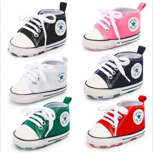 Baby Canvas Shoes Infants Soft First Walkers Anti-Slip Toddler Casual Shoes Sneakers Infant Boy Girl Sport Shoes