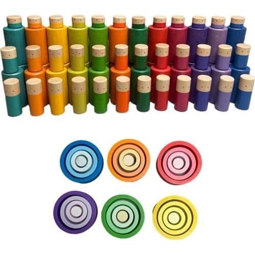 Montessori Toy Wooden Kids Toy Building Game Development Montessori Pretend Play Toy