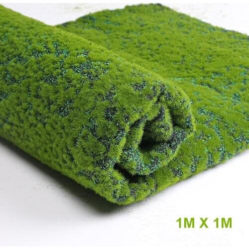 Artificial Moss Fake Grass Lawn Faux Green Plants 1m*1m Realistic Ornament For Shop Garden Patio Home Decoration Accessories