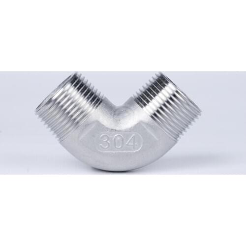 304 Stainless Steel Elbow 90 Degree, Male BSPT Thread, 1/4" 3/8" 1/2" 3/4" 1"-Pipe Fitting