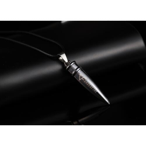 Bespmosp Leather Stake Necklaces Pendants With Box Punk Vintage Adjustable Brown Rope Chain Male Jewelry Men Jewelry Bullet Gift