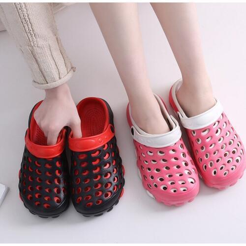 Unisex Summer Hollow Slippers Fashion Outdoor Breathable Casual Couple Beach Sandal Flip Flops Shoes Beach Slippers TUX12