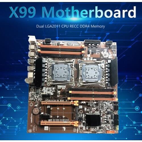 New X99 Dual Computer Motherboard LGA2011 CPU RECC DDR4 Memory Eating Chicken Game Motherboard