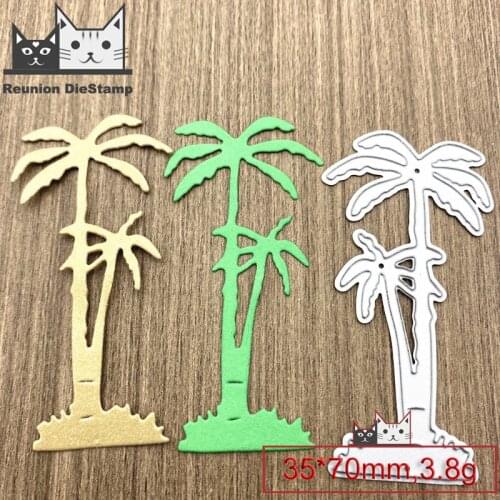 Reunion Seaside coconut tree Metal Cutting Dies Scrapbooking Photo Album Embossing Paper Card Making Decor Die Arrivage 2020 New
