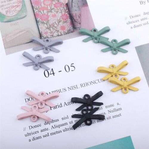 MIX 20pcs/pack Bow Charms Connector for Earring Bracelets Brooch DIY Jewelry Making So Beauty