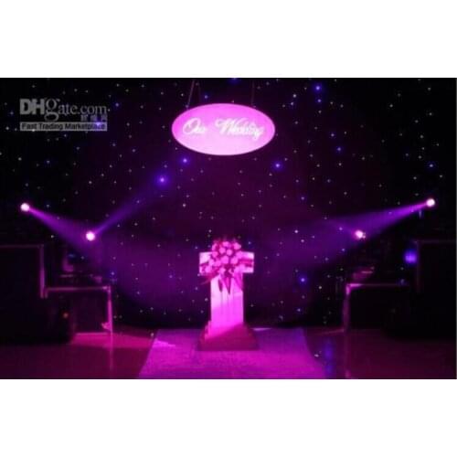 Many size Fashion Blue White Colors LED Star Curtain Wedding Backdrop Decoration Cloth With Controller Free Shipping