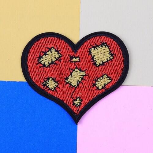 Cartoon Exquisite Broken heart Embroidery Full of patched love Patch wholesale DIY Childrens T-shirt Garment Accessory Patch