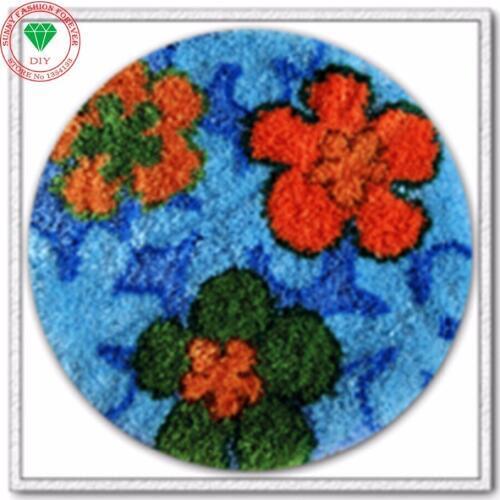 Needlework Latch hook rug kits Flowers Patchwork Carpet embroidery Stitch threads Cross-stitch embroidery thread cushion Craft