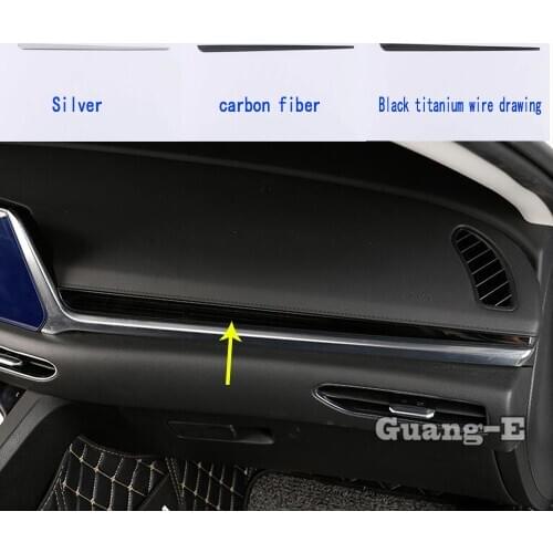 For Hyundai Sonata DN8 10Th 2020 2021 Car Sticker Body Stainless Steel Middle Co-pilot Glove Dashboard Box Front Trim Panel 1pcs