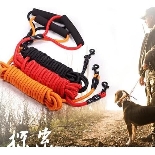 Nylon Dog Leash Long Tracking Round Rope Outdoor Walking Training Pet Leads 2m 3m 5m 10m Leashes For Medium Larger Dogs
